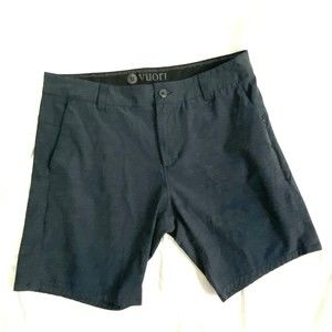 Vuori Men's Flat Front Shorts - Dark Blue